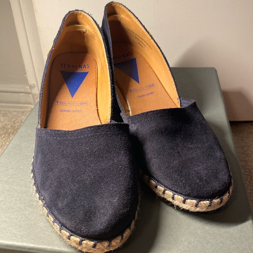 Blue Suede wedges